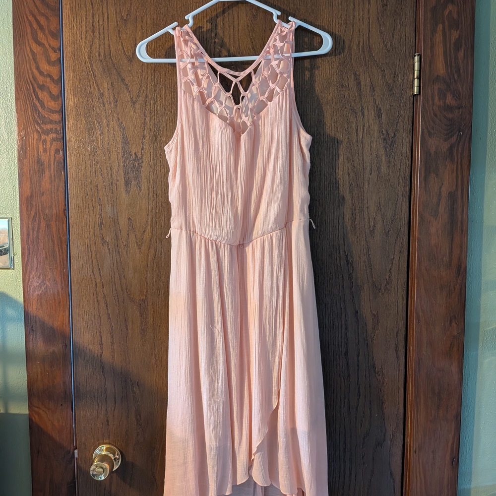 Lily Rose Asymmetrical Dress in Soft Pink